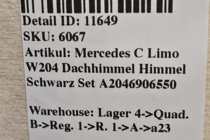 Mercedes C Klasse W204 Limo Dachhimmel Himmel Schwarz Set A2046906550 Bild 6