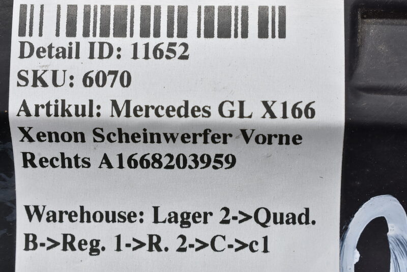 Mercedes GL X166 Xenon Scheinwerfer Vorne Rechts A1668203959 Bild 10