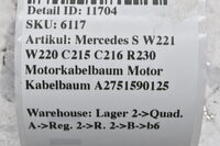 Mercedes S W221 W220 C215 C216 R230 Motorkabelbaum Motor Kabelbaum A2751590125 Bild 9