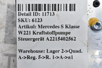 Mercedes S Klasse W221 Kraftstoffpumpe Steuergerät A2215402562 Bild 5