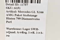 Mercedes GL X166 AMG Paket Stoßstange Hinten 799 Diamantweiss Perl Bild 10