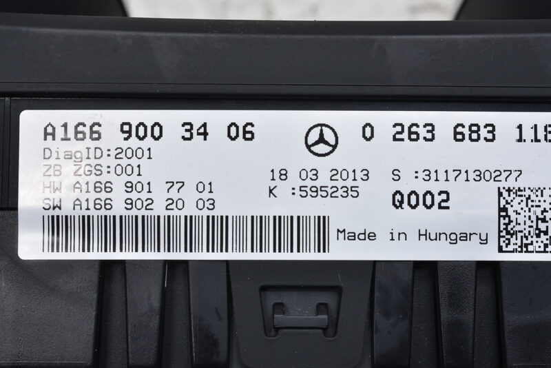 Mercedes GL ML GLE X166 MPH Tacho Kombiinstrument Instrumententafel A1669003406 Bild 7