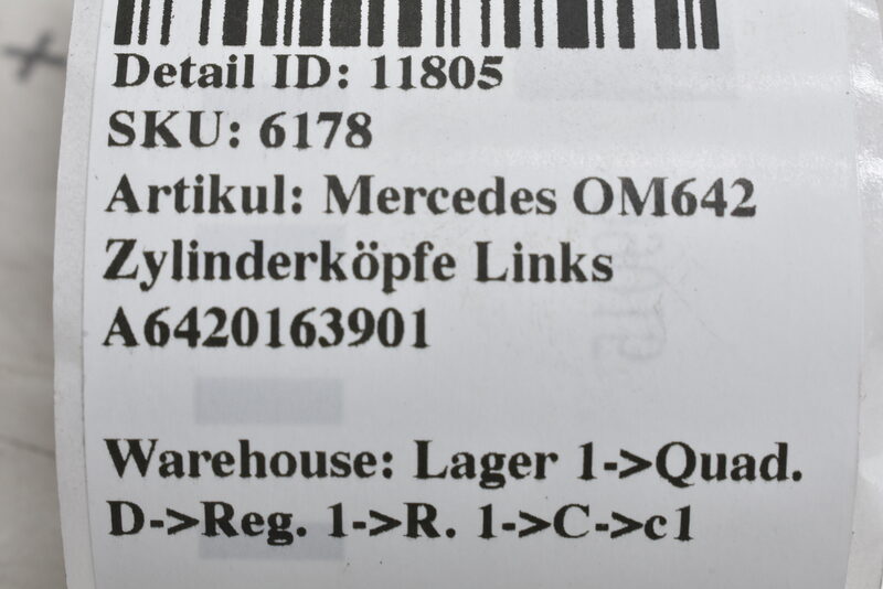 Mercedes OM642 350CDI W166 X166 W204 W212 W221 Zylinderköpfe Links A6420103507 Bild 9