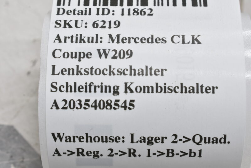 Mercedes CLK W209 W203 Lenkstockschalter Schleifring Kombischalter A2035408545 Bild 5