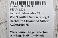 Mercedes CLK W209 Außen Seiten Spiegel Rechts 762 Diamond Silber A2098100476 Bild 10
