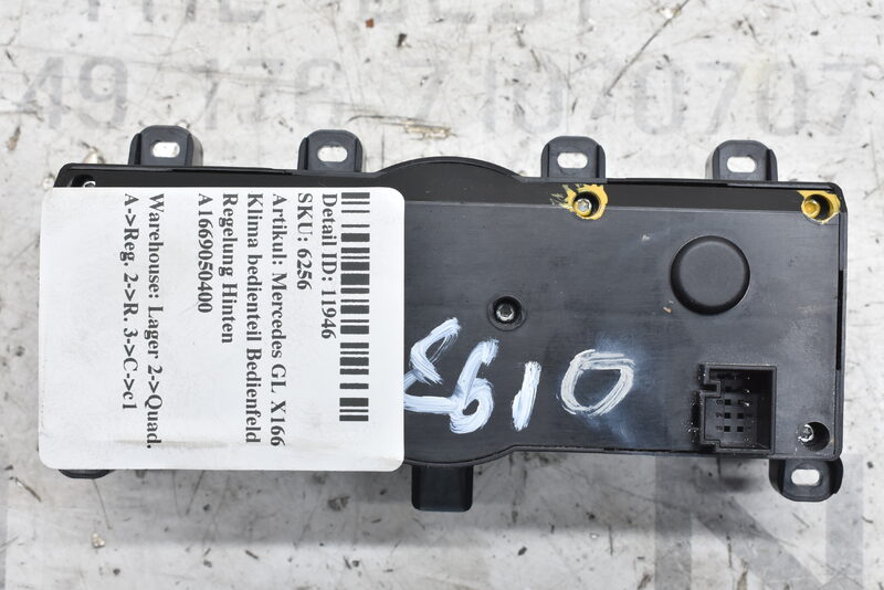 Mercedes GL X166 Klima Bedienteil Bedienfeld Regelung Hinten A1669050400 Bild 3