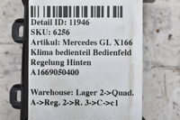 Mercedes GL X166 Klima Bedienteil Bedienfeld Regelung Hinten A1669050400 Bild 5