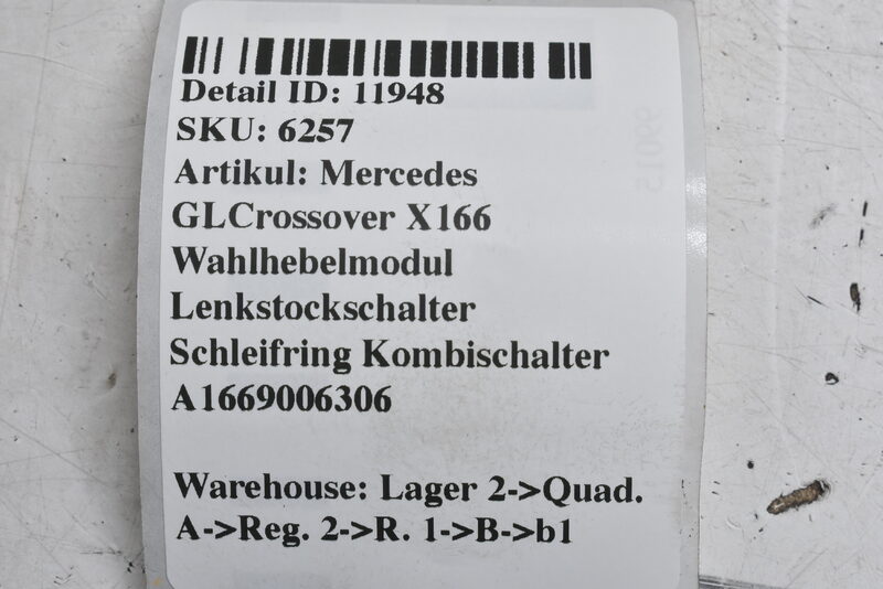 Mercedes GL X166 Wahlhebelmodul Lenkstockschalter Schleifring  A1669006306 Bild 6