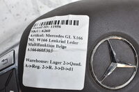Mercedes GL X166 ML W166 Lenkrad Leder Multifunktion Beige A1664605303 Bild 10