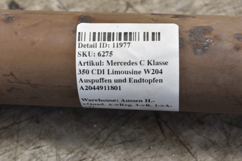 Mercedes C S204 W204 C320 C350 CDI Auspuffen und Endtopfen Links A2044911801 Bild 6