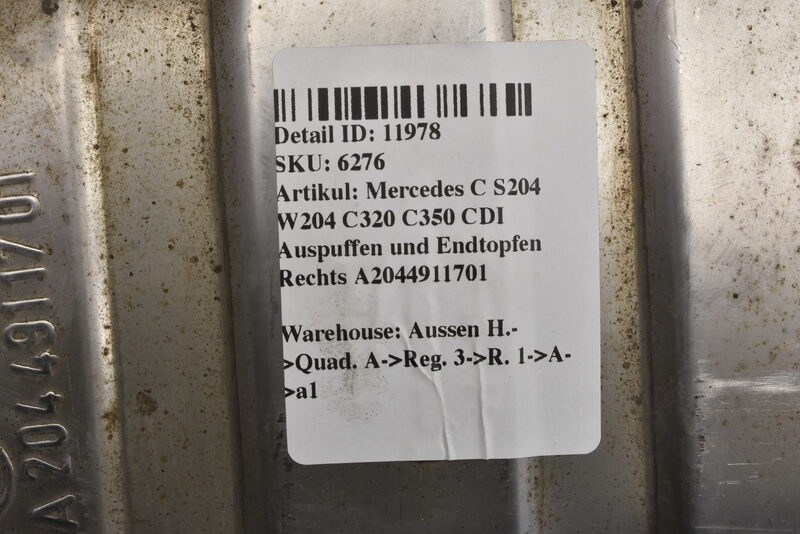 Mercedes C S204 W204 C320 C350 CDI Auspuffen und Endtopfen Rechts A2044911701 Bild 5