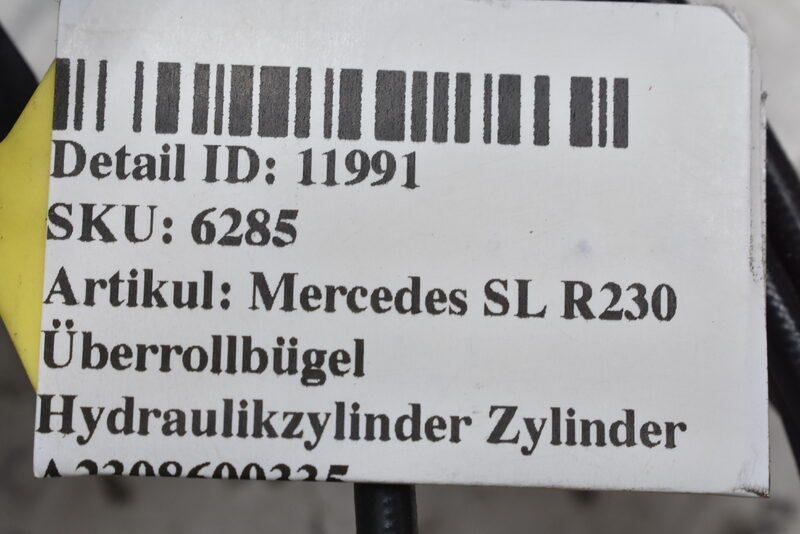 Mercedes SL R230 Überrollbügel Hydraulikzylinder Zylinder Links A2308600335 Bild 8