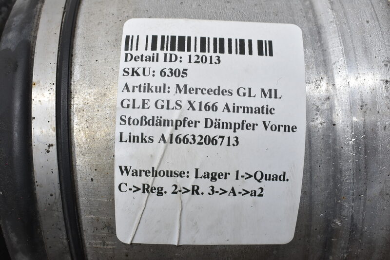 Mercedes GL ML GLE GLS X166 Airmatic Stoßdämpfer Dämpfer Vorne Links A1663206713 Bild 8