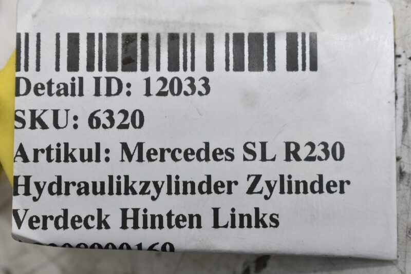 Mercedes SL R230 Hydraulikzylinder Zylinder Verdeck Hinten Links A2308900169 Bild 5