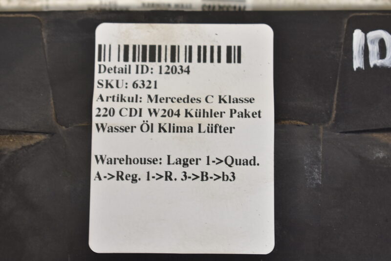 Mercedes 200 250 220 cdi W204 W212 W207 W218 Kühler Paket Wasser Öl Klima Lüfter Bild 5