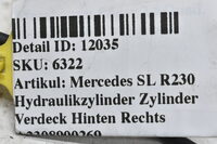 Mercedes SL R230 Hydraulikzylinder Zylinder Verdeck Hinten Rechts A2308900269 Bild 5