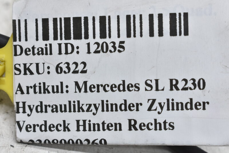Mercedes SL R230 Hydraulikzylinder Zylinder Verdeck Hinten Rechts A2308900269 Bild 5