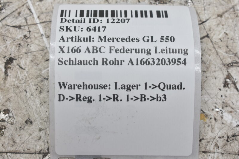 Mercedes GL GLS X166 ML GLE W166 ABC Federung Leitung Schlauch Rohr A1663203954 Bild 6
