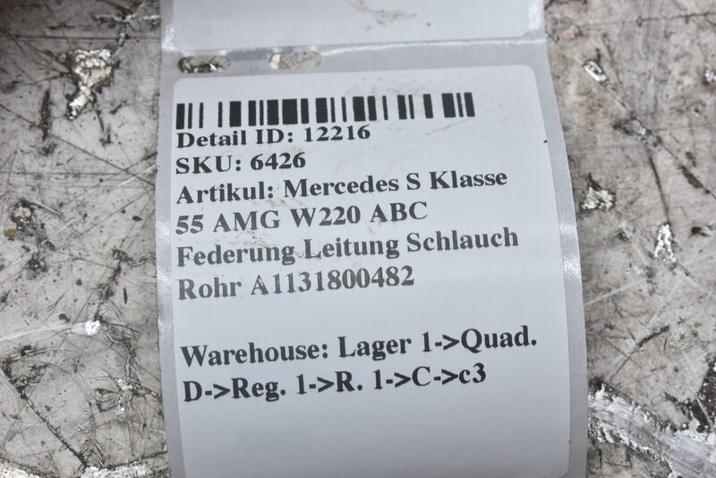 Mercedes S Klasse 55 AMG W220  ABC Federung Leitung Schlauch Rohr A1131800482 Bild 5