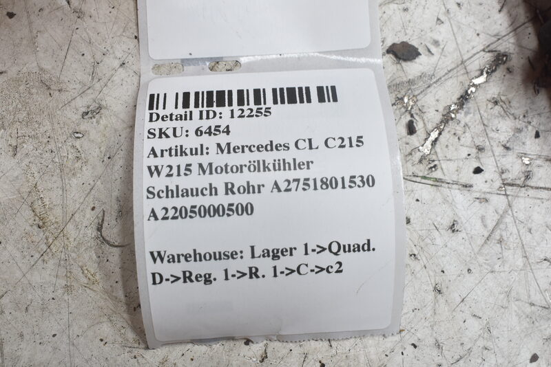 Mercedes CL C215 W215 Motorölkühler Schlauch Rohr A2751801530 A2205000500 Bild 6