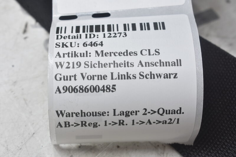 Mercedes W906 Sicherheits Anschnall Gurt Vorne Links Schwarz A9068600485 Bild 5
