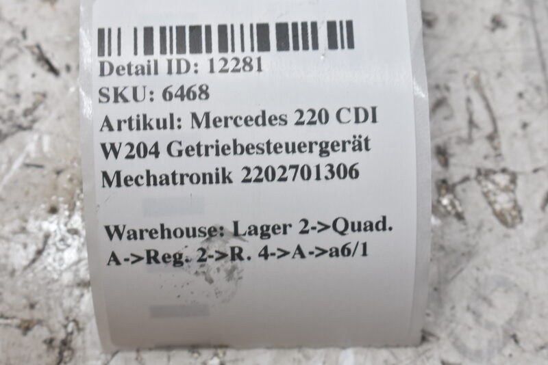 Mercedes 220 CDI W204 Getriebesteuergerät Mechatronik 2202701306 Bild 7