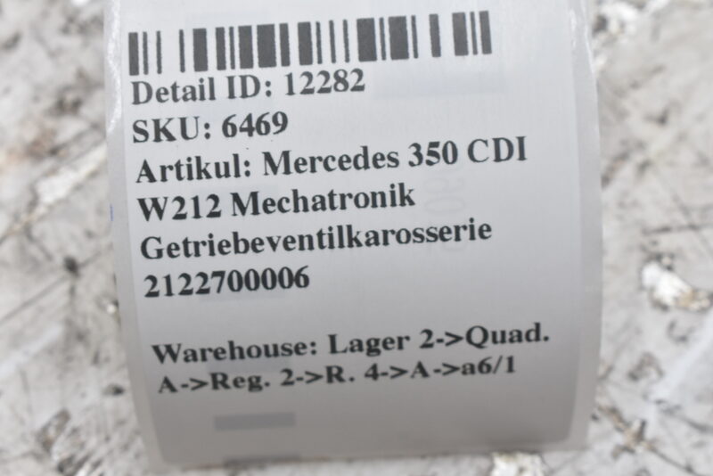 Mercedes 350 CDI W212 Mechatronik Getriebeventilkarosserie 2122700006 Bild 8