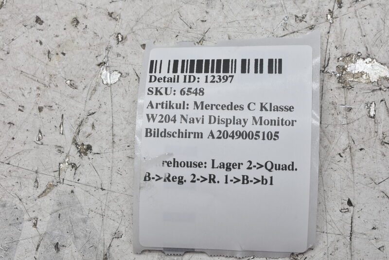Mercedes C Klasse W204 Navi Display Monitor Bildschirm A2049005105 Bild 5