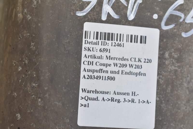 Mercedes CLK 220 CDI Coupe W209 W203 Auspuffen und Endtopfen A2034911500 Bild 7