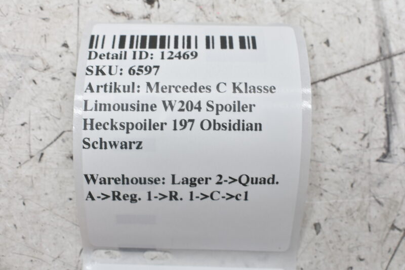 Mercedes C Klasse Limousine W204  Spoiler Heckspoiler 197 Obsidian Schwarz Bild 8