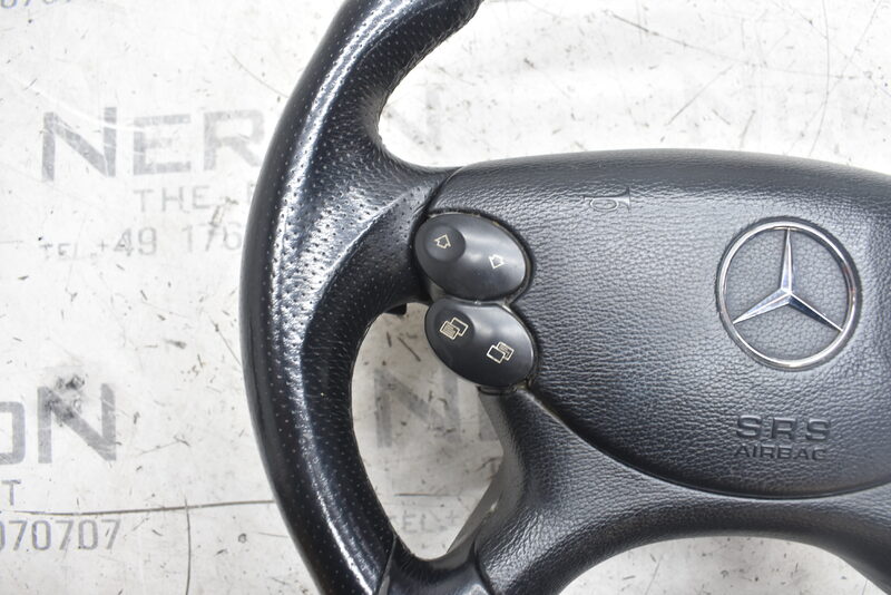 Mercedes CLK W209 Lenkrad Leder Multifunktion Schwarz A2094603303 Bild 4