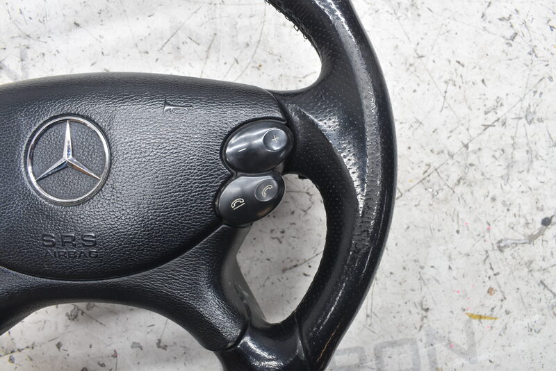 Mercedes CLK W209 Lenkrad Leder Multifunktion Schwarz A2094603303 Bild 6