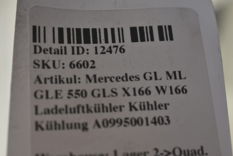 Mercedes GL ML GLE 550 GLS X166 W166 Ladeluftkühler Kühler Kühlung A0995001403 Bild 6