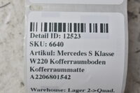 Mercedes S Klasse W220 Kofferraumboden Kofferraummatte A2206801542 Bild 9
