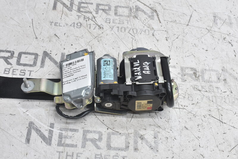 Mercedes E W212 Sicherheits Anschnall Gurt Vorne Links Schwarz A2128606785 Bild 2