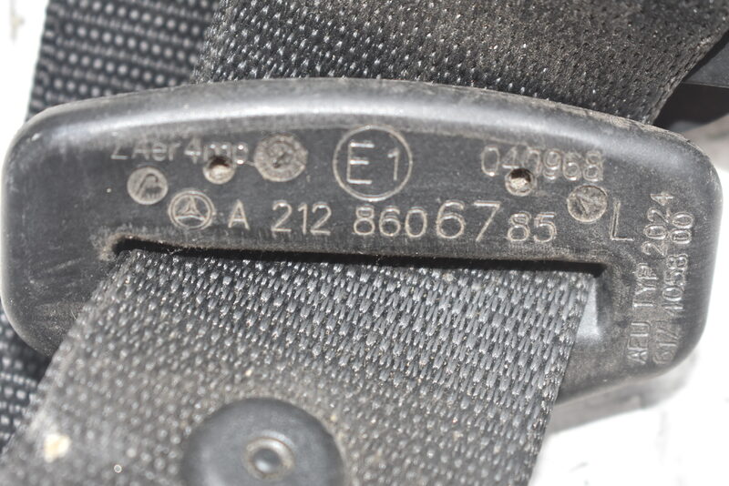 Mercedes E W212 Sicherheits Anschnall Gurt Vorne Links Schwarz A2128606785 Bild 5