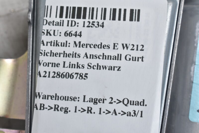 Mercedes E W212 Sicherheits Anschnall Gurt Vorne Links Schwarz A2128606785 Bild 6