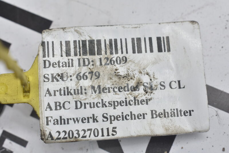 Mercedes SL S CL  ABC Druckspeicher Fahrwerk Speicher Behälter  A2203270115 Bild 6