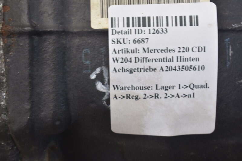 Mercedes C 220 CDI W204 Differential Hinten Differentialgetriebe A2043505610 Bild 6