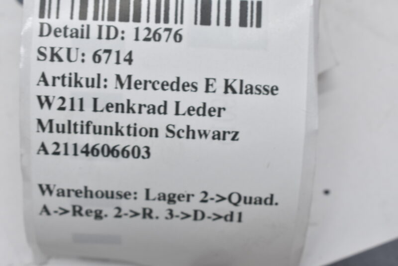 Mercedes E Klasse W211 AMG Lenkrad Multifunktion Schwarz A2114606603 Bild 10