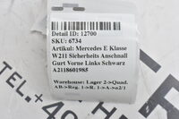 Mercedes E W211 Sicherheits Anschnall Gurt Vorne Links Schwarz A2118601985 Bild 7