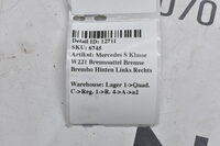 Mercedes S 600 W221 Bremssattel Bremse Satz Hinten Links & Rechts Bild 7