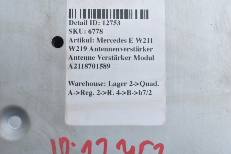 Mercedes E W211 W219 Antennenverstärker Antenne Verstärker Modul A2118701589 Bild 7