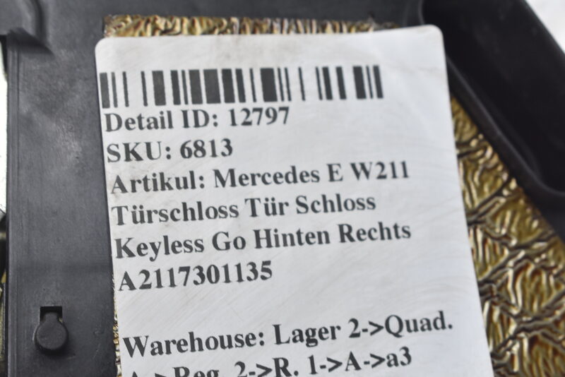Mercedes E W211 Türschloss Tür Schloss Keyless Go Hinten Rechts A2117301135 Bild 7