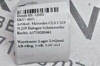 Mercedes SLK Halogen Scheinwerfer Vorne Rechts A1718203461 Bild 9