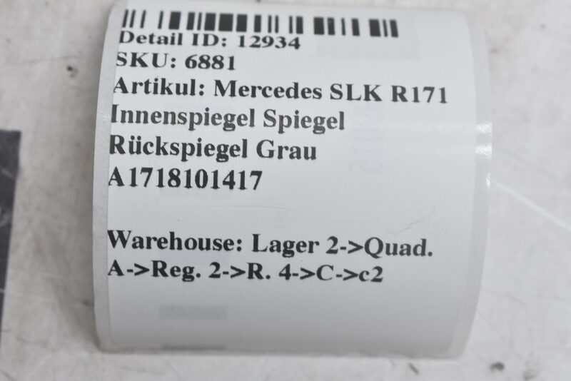 Mercedes SLK R171  Innenspiegel Spiegel Rückspiegel Grau A1718101417 Bild 6
