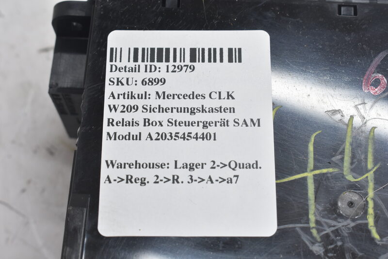 Mercedes CLK W209 Sicherungskasten Relais Box Steuergerät SAM Modul A2035454401 Bild 7