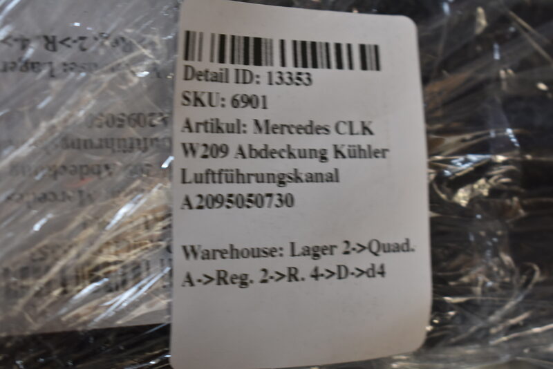 Mercedes CLK W209 Abdeckung Kühler Luftführungskanal A2095050730 Bild 5
