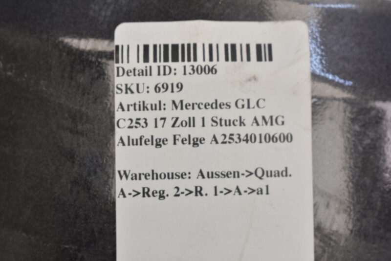 Mercedes GLC X253 C253 17 Zoll 1 Stuck AMG Alufelge Felge A2534010600 Bild 9