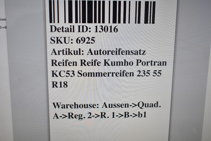 Autoreifensatz Reifen Reife Kumho Portran KC53 Sommerreifen 235 55 R18 Bild 10